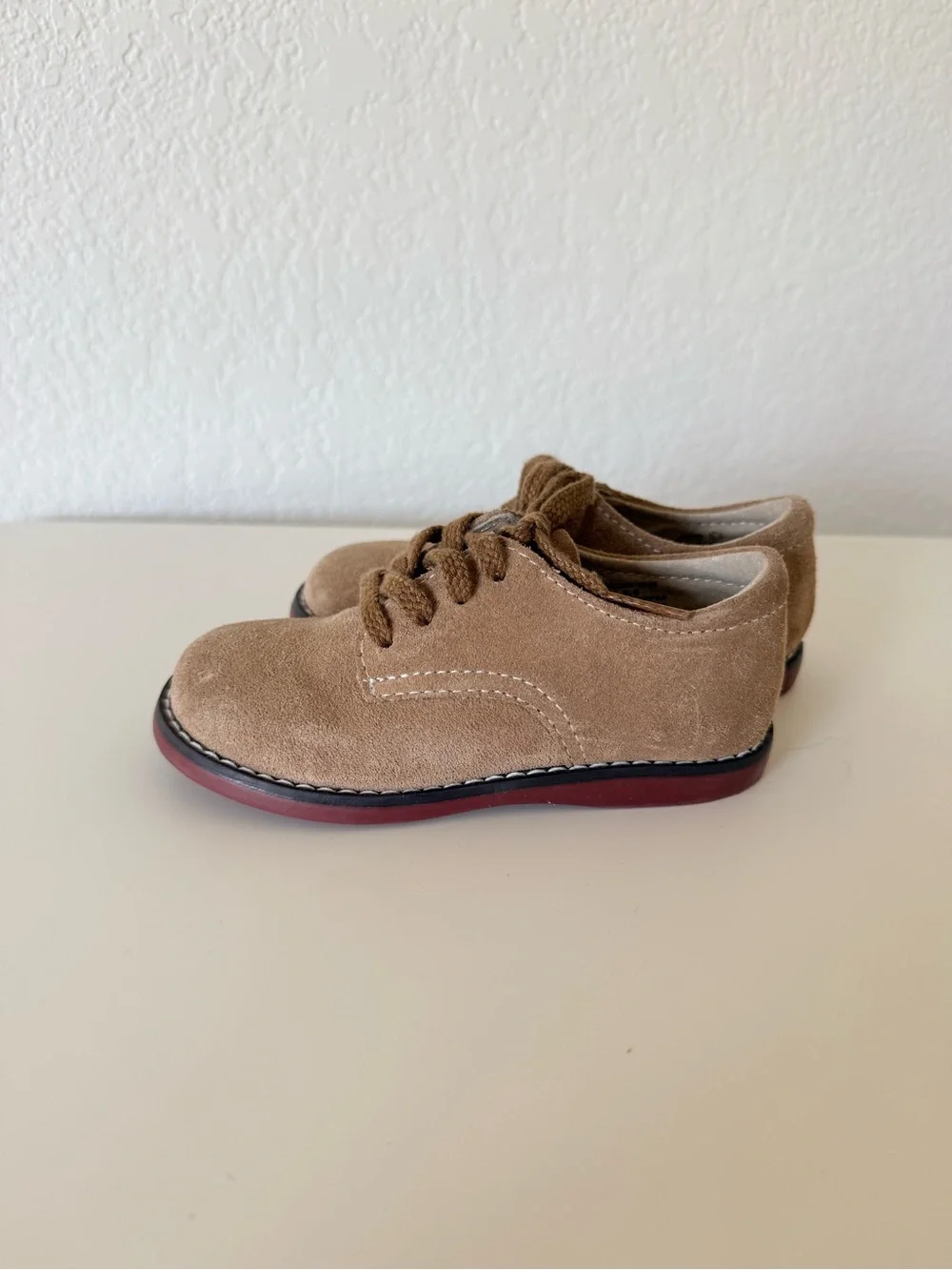 Boys Footmates Buckey Oxford Suede Lace-Up Shoes